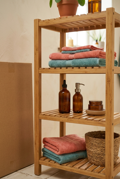 Four-Tier Bamboo Bathroom Shelf — product detail