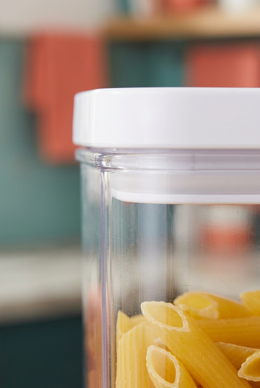 Stackable Clear Pantry Canister Set — construction detail