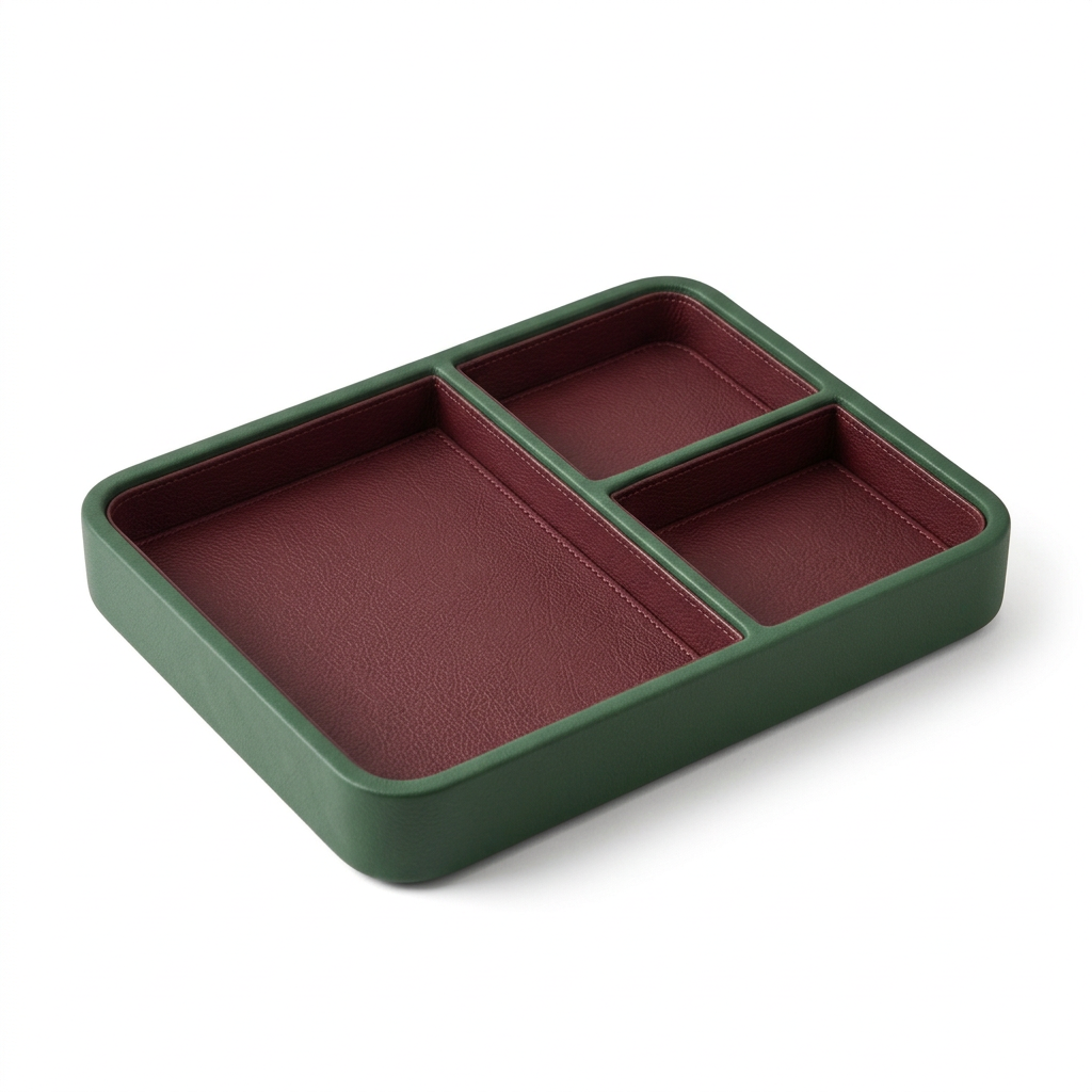 Valet tray white background concept